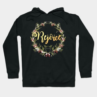 Rejoice Christmas Design Hoodie